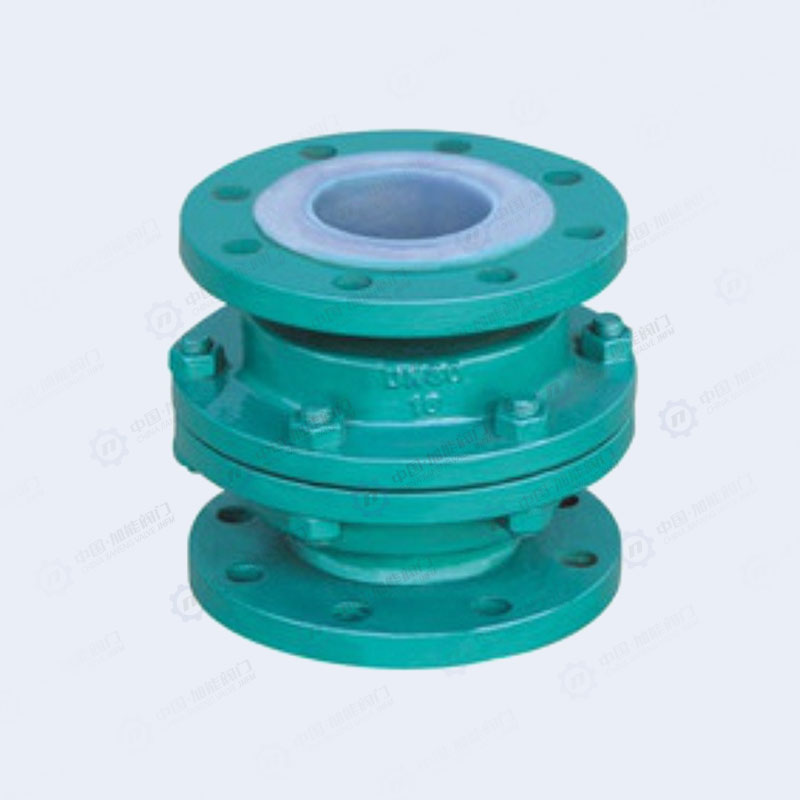 Fluorine lined vertical check valve