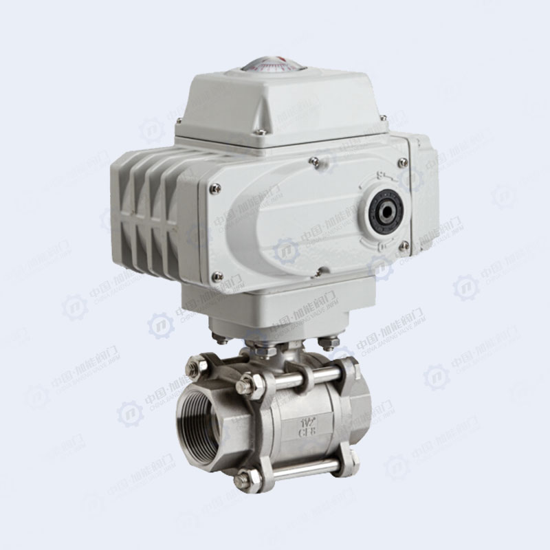 Electric three piece ball valve